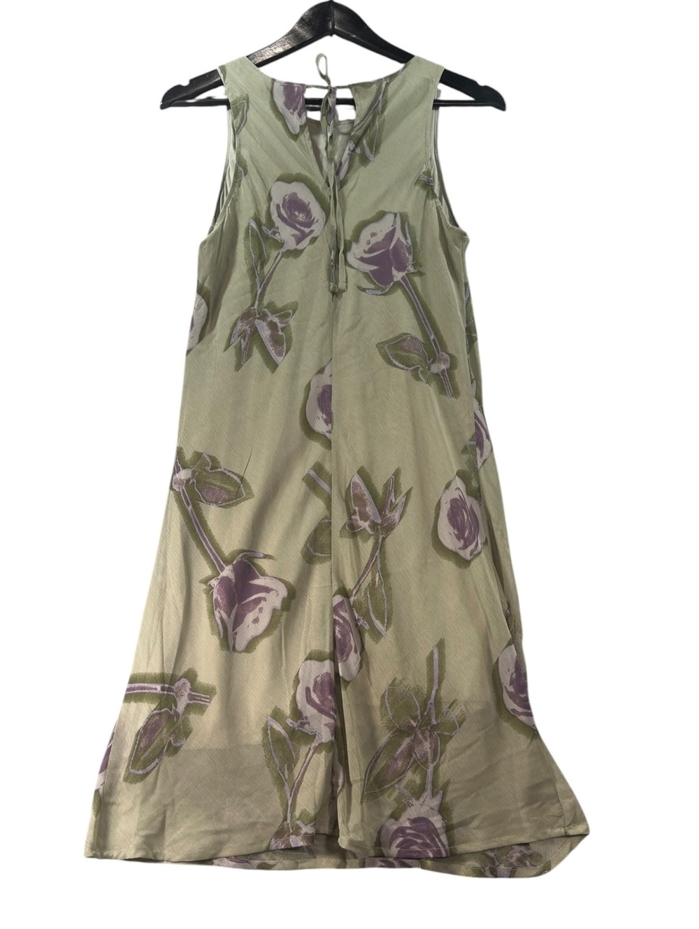 Wild Fable Floral Maxi Dress Medium Sage Green Purple Rose Boho Cottagecore